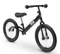 Bixe Vélo d'Équilibre en Aluminium pour Enfants - Draisienne 16 Pouces Velo sans Pedale Entraînement Sportif - Vélo Enfants de 5 6 7 8 et 9 Ans Draisienne sans Frein - Noir