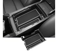 BIXUAN 2025 Compatible avec Mazda 3 BP 2019-2025 Console centrale Accoudoir Organisateur Plateau Accoudoir central Boîte à gants Boîte de rangement Mazda 3 Accessoires (blanc)