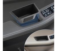 BIXUAN compatible avec Porsche Macan 2015-2023 2024 Boîte de rangement avec tapis antidérapant Accessoires de compartiment Organisateur Plateau à gants Porte avant gauche et droite 4 pièces