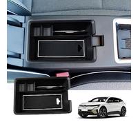 BIXUAN Console centrale compatible avec Renault Megane E-Tech/Scenic E-Tech 2022-2025 - Boîte de rangement avec tapis antidérapant - Compartiment de rangement - Accessoires - Accoudoir central