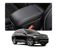 BIXUAN Housse d'accoudoir compatible avec Tiguan MK2 2016-2021/Seat Tarraco 2019-2021 Anti-rayures Protection Boîte Accoudoir Accessoires Couverture Imperméable Ligne Noire