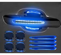 BIXUFA Films de Protection pour Poignée de Porte de Voiture pour Scenic 4 IV | Grand Scenic 2016-2022 2023, 8 Pièces Anti-Rayures Autocollant pour Poignée de Porte,Blue