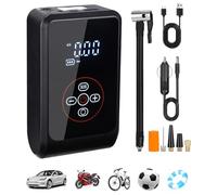 Bixury Compresseur à Air Portatif, 150PSI Gonfleur Pneus Voiture sans Fil, 4000mAh Mini Pompe à Air Électrique savec Lumière LED Affichage Numérique Electrique Compresseur pour Voiture,Moto,Vélo,Balle