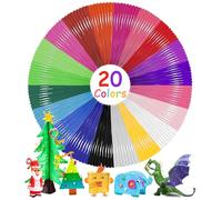 Bixury Filament Stylo 3D Recharge Stylo 3D 1,75 mm 20 Couleurs 5 m Chacun 1,75 mm Recharge 3D Pen Filament Total 100 m pour Fil Stylo 3D Matériau et Recharge Stylo 3D Filament PLA Accessoire