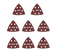 Bixury Papier Ponceuse Triangulaire,120 Pièces Triangles de Ponçage Papier de Verre Triangulaire 6 Trous 93 x 93 x 93 mm 15 x Grain 40 60 80 120 180 240 320 400 Disques Abrasifs pour Ponceuses