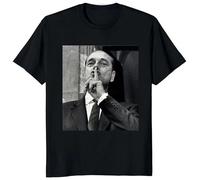 BIYAN Jacques-Chirac-Shh-T-Shirt-Hush-Chirac-Jacques-Chirac-Policy-French-Politician-President-Right-Rpr-Men Black L