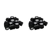 biyan Lot de 24 boutons de potentiomètre en de D pour guitare - Capuchon argenté