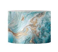 Biyejit - Abat-jour imprimé marbre grand tambour pour lustres, lampe de sol et lampe de table