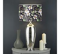 Biyejit Abat-jour imprimé marguerites avec cadre en métal, abat-jour moderne et tendance pour salon, dortoir/chambre à coucher