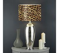 Biyejit Abat-jour rond imprimé léopard pour femme et homme, pour la maison, la ferme, le bureau, la décoration de la maison