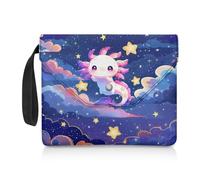 Biyejit Axolotl Housse de livre avec boucle pour les amateurs de livres - Housse de protection souple pour livre - Compatible avec la plupart des livres de poche rigides - Sacs de rangement portables