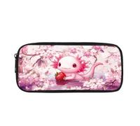 Biyejit Axolotl Trousse à crayons pour enfants - Pour l'école, le bureau, la salle de classe, les voyages, les fournitures de toilette, la papeterie pour adolescents, garçons et filles, cadeau de