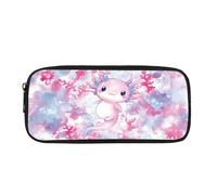 Biyejit Axolotls Trousse à crayons pour enfants - Pour l'école, le bureau, la salle de classe, les voyages, les articles de toilette, les adolescents, les garçons et les filles, cadeau de rentrée