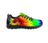 Biyejit Coloré Tie Dye Baskets pour Femmes Confortable Marche en Plein Air Course à Pied Chaussures de Sport pour Adolescentes