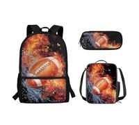 Biyejit Ensemble de 3 sacs à dos pour enfants garçons et filles avec sac à déjeuner, trousse à crayons, sacs à livres mignons pour étudiants, Galaxy Wolf., Sacs à dos de jour