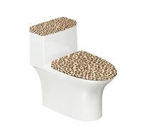 Biyejit Ensemble de housses de protection antidérapantes pour abattant de WC Motif léopard