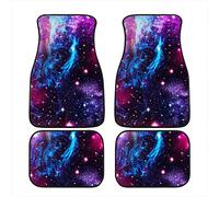 Biyejit Galaxy Stars Lot de 4 tapis de sol antidérapants en caoutchouc pour berline, camionnette, berline, camping-car, camion, accessoires automobiles