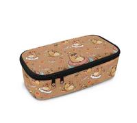 Biyejit Jolie trousse à crayons Capybara pour enfants, conteneurs haute capacité avec fermeture éclair lisse, organiseur de pinceaux multifonction pour enfants, adolescents garçons et filles, Adorable