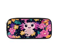 Biyejit Jolie trousse Axolotl pour enfants - Trousse de maquillage pour enfants, maquillage, pièces de monnaie, sac à main pour femme, trousse de toilette pour adolescents, garçons et filles, cadeau