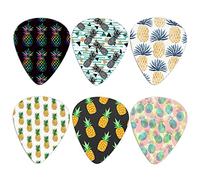 Biyejit Lot de 6 médiators pour guitare, motif ananas