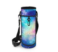 Biyejit Porte-bouteille d'eau avec fermeture éclair - Portable - Pour VTT, vélo de route et cyclisme, galaxy, Taille unique, Organiseur de sac