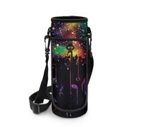 Biyejit Porte-bouteille d'eau avec fermeture éclair - Portable - Pour VTT, vélo de route et cyclisme, Notes de musique., Taille unique, Organiseur de sac