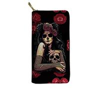 Biyejit - Portefeuille long en cuir pour femme avec fermeture éclair sur le périmètre, Taille unique pour tous, Décontracté