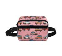 Biyejit Sac banane léger pour enfants avec sangle de ceinture réglable multi-poches pour filles et garçons, Cars de dessin animé.