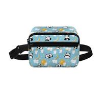Biyejit Sac banane tendance pour garçons et filles avec sangle de ceinture réglable pour voyage, sport, course à pied, Panda Moon