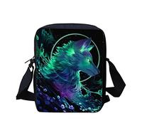 Biyejit Sac à bandoulière avec sangles réglables, loup