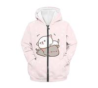 Biyejit Sweat à capuche zippé unisexe avec poche pour garçons et filles de 6 à 16 ans, 14-16 ans