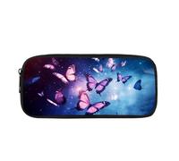 Biyejit Trousse à crayons avec motifs papillons pour enfants, papeterie, pinceaux, trousse de toilette pour adolescents, garçons, filles, cadeau de rentrée scolaire