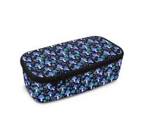 Biyejit Trousse à crayons champignon de grande capacité avec fermeture éclair pour enfants, trousse de maquillage portable pour adolescents, étudiants, école, adultes, fournitures de bureau, gris