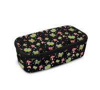 Biyejit Trousse à crayons de grande capacité pour enfants avec fermeture éclair portable pour maquillage, pièces de monnaie, sac à main pour adolescents, garçons et filles, grenouille, Taille unique