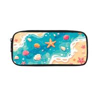 Biyejit Trousse à crayons motif étoile de mer pour enfants, école, bureau, salle de classe, voyage, trousse de toilette, trousse de papeterie pour adolescents, garçons, filles, cadeau de rentrée