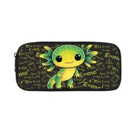 Biyejit Trousse à crayons pour enfants - Conteneurs de papeterie pour enfants - Organisateur de pinceaux de toilette, Axolotl vert, Taille unique