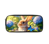 Biyejit Trousse à crayons pour enfants, école, bureau, salle de classe, fournitures de voyage, trousse de toilette, lapin, Taille unique