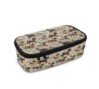 Biyejit Trousse à crayons pour enfants - Grande capacité - Avec fermeture éclair - Multifonctionnelle - Pour l'école, le bureau, les voyages, cheval, Taille unique, Organiseur de sac