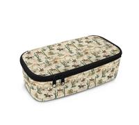 Biyejit Trousse à crayons pour enfants - Grande capacité - Avec fermeture éclair - Multifonctionnelle - Pour l'école, le bureau, les voyages, Cactus cheval, Taille unique, Organiseur de sac