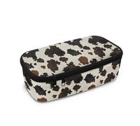 Biyejit Trousse à crayons pour enfants - Grande capacité - Avec fermeture éclair - Multifonctionnelle - Pour l'école, le bureau, les voyages, Vache marron, Taille unique, Organiseur de sac