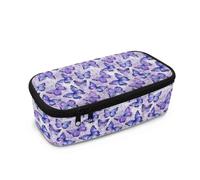 Biyejit Trousse à crayons pour enfants - Grande capacité - Avec fermeture éclair - Multifonctionnelle - Pour l'école, le bureau, les voyages, papillon, Taille unique, Organiseur de sac