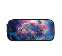 Biyejit Trousse à crayons tortue pour enfants - Trousse de papeterie pour enfants - Organiseur de pinceaux - Trousse de toilette pour adolescents, garçons et filles - Cadeau de rentrée scolaire