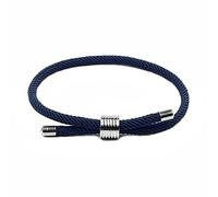 BIYONGDE Bracelet d'amitié nautique tissé en corde bohème fait à la main avec breloque en acier réglable, 8.66 inches, Acier inoxydable, Pas de gemme