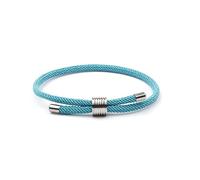 BIYONGDE Bracelet d'amitié nautique tissé en corde bohème fait à la main avec breloque en acier réglable, 8.66inch, Nylon, Pas de gemme