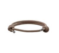 BIYONGDE Bracelet d'amitié nautique tressé fait à la main avec breloque en acier réglable, 8.27-10.24 inches, Nylon, Pas de gemme