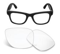 Biyxpiv Verres de rechange 1,5 mm compatibles avec les lunettes de soleil intelligentes Ray-Ban Meta Wayfarer (Gen2) RW4012 53 mm