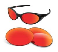 Biyxpiv Verres de rechange 1,5 mm compatibles avec les lunettes de soleil Oakley Eye Jacket Redux OO9438 58 mm, anti-rayures, Miroir orange rouge