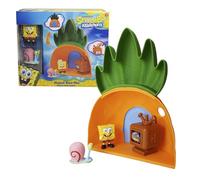 Bizak Bob l'éponge Maison Ananas avec 2 Figurines Playset Fond de Bikini avec Bob et Gary, Comprend Maison 20 cm et télévision avec Fonction, Jouet Officiel pour Enfants à partir de 3 Ans (64566040)