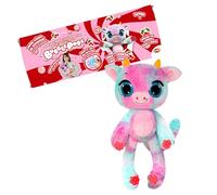 Bizak Bubble Pops, peluches magiques qui multiplient leur taille x5, processus passionnant et odeur de chewing-gum, 12 animaux différents avec arôme et pattes Stem, vache cerise, (64492004-11)