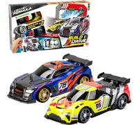 Bizak Build 2 Drive,Pack Double,Voiture Radiocommandée Radical Racer,2 En 1,Véhicule De Course Pour Construire Et Jouer,Accessoires Et Batterie Inclus,Garçons Et Filles À Partir De 5 Ans